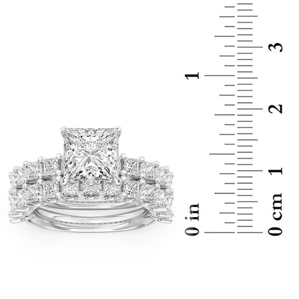 Signature EcoLove Diamond Dreams 6-1/3 CTW 100 Facet Centurion Lab Grown Diamond Bridal Set in Platinum