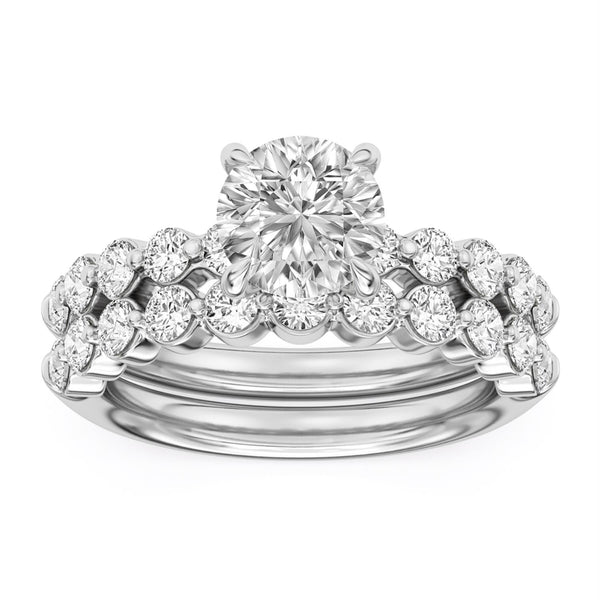 Signature EcoLove 2-3/4 CTW 100 Facet Centurion Lab Grown Diamond Bridal Set in Platinum