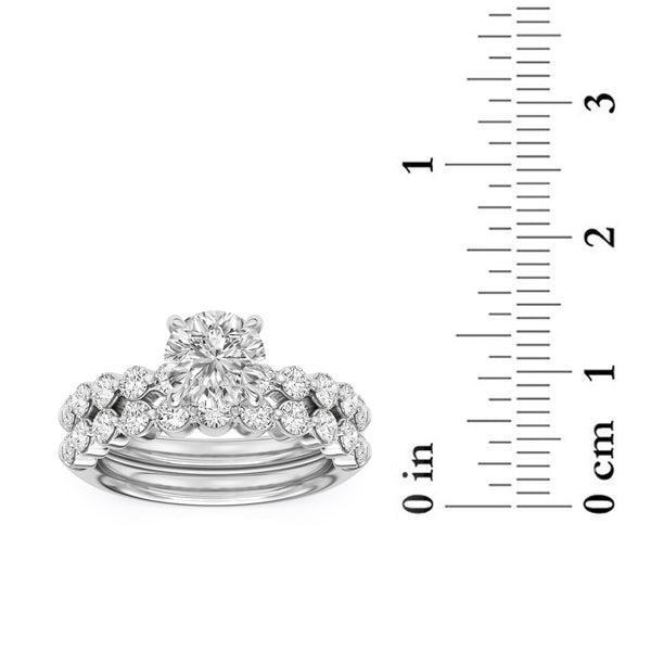 Signature EcoLove 2-3/4 CTW 100 Facet Centurion Lab Grown Diamond Bridal Set in Platinum