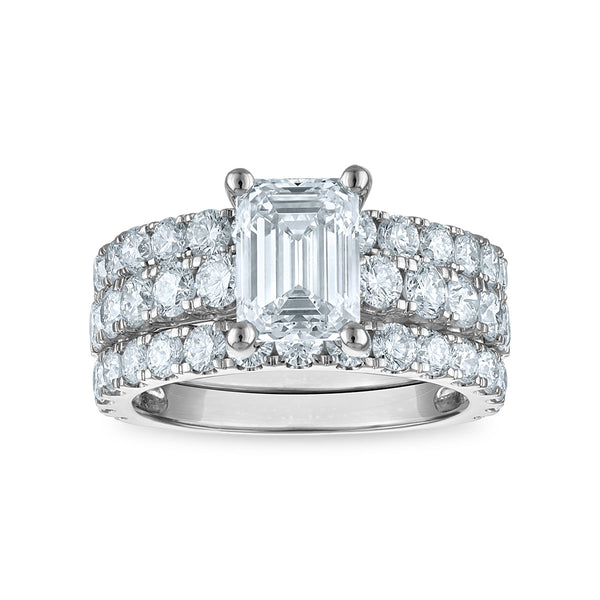 White Diamond Bridal Ring in 14KT Gold