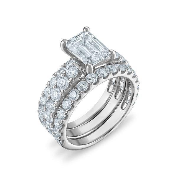 White Diamond Bridal Ring in 14KT Gold