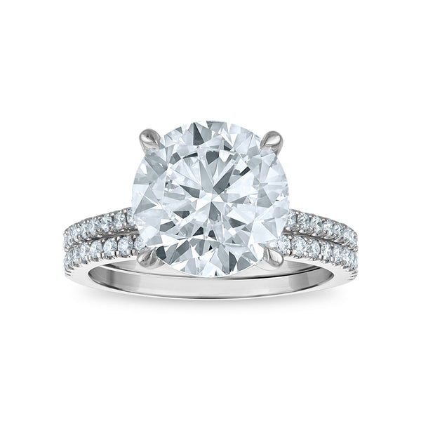 White Diamond Bridal Ring in 14KT Gold