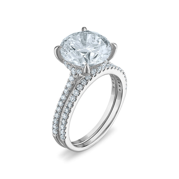 White Diamond Bridal Ring in 14KT Gold