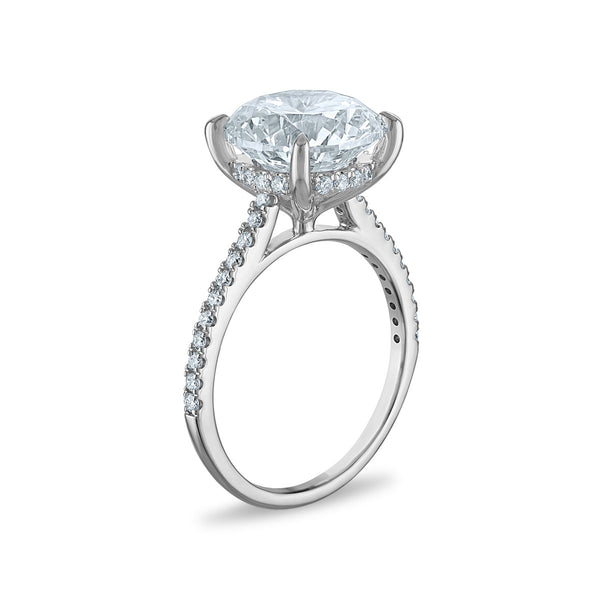 White Diamond Bridal Ring in 14KT Gold
