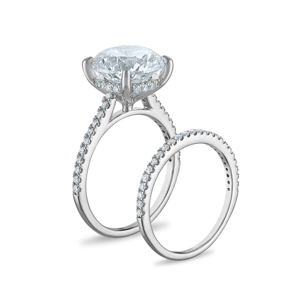 White Diamond Bridal Ring in 14KT Gold