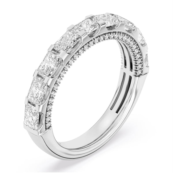 White Diamond Bridal Set Ring in 950 Platinum