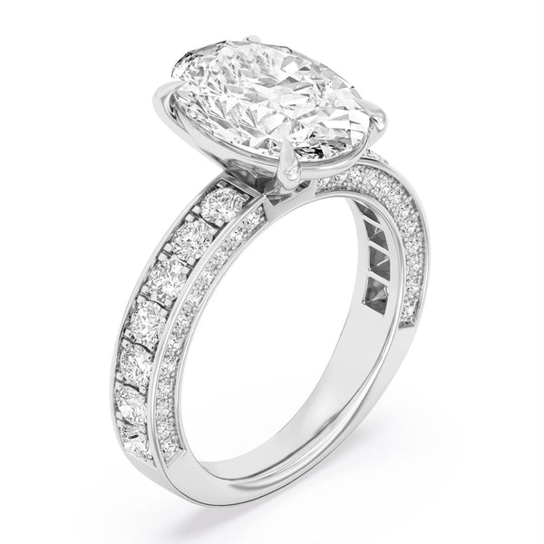 White Diamond Bridal Set Ring in 950 Platinum