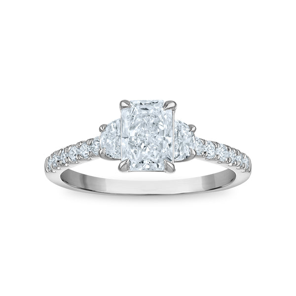 Signature EcoLove 1-1/2 CTW Lab Grown Diamond Anniversary Ring in 14KT White Gold