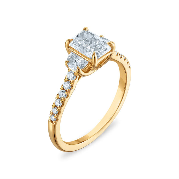 Signature EcoLove 1-1/2 CTW Lab Grown Diamond Anniversary Ring in 14KT Yellow Gold