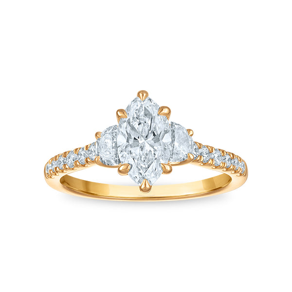 Signature EcoLove 1-1/2 CTW Lab Grown Diamond Anniversary Ring in 14KT Yellow Gold