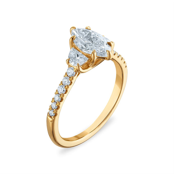 Signature EcoLove 1-1/2 CTW Lab Grown Diamond Anniversary Ring in 14KT Yellow Gold