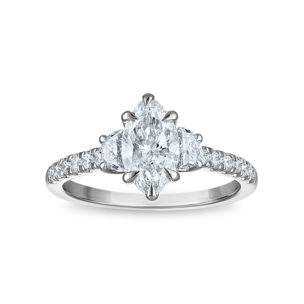 Signature EcoLove 1-1/2 CTW Lab Grown Diamond Anniversary Ring in 14KT White Gold