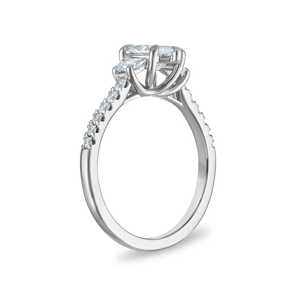 Signature EcoLove 1-1/2 CTW Lab Grown Diamond Anniversary Ring in 14KT White Gold