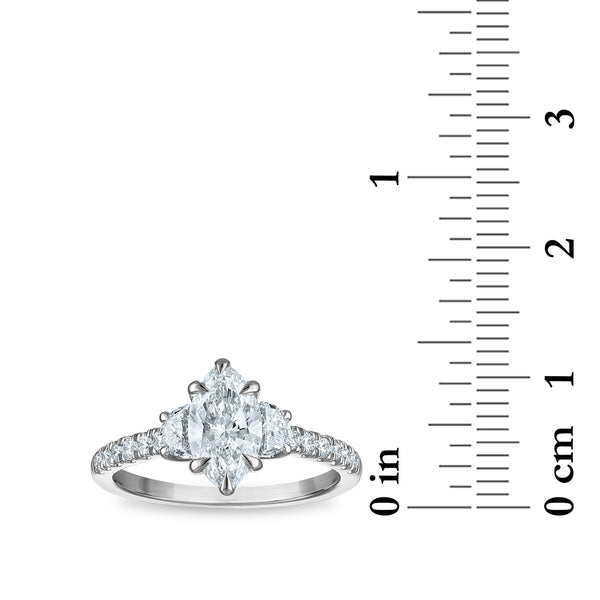 Signature EcoLove 1-1/2 CTW Lab Grown Diamond Anniversary Ring in 14KT White Gold