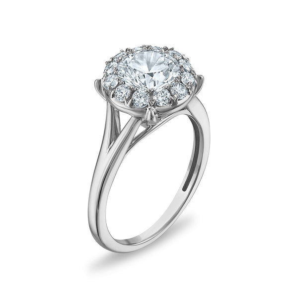 Signature EcoLove 2 CTW Lab Grown Diamond Halo Engagement Ring in 14KT White Gold