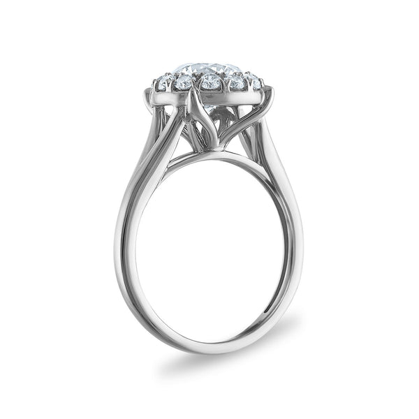Signature EcoLove 2 CTW Lab Grown Diamond Halo Engagement Ring in 14KT White Gold
