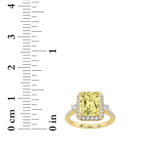 Signature EcoLove 3-3/8 CTW Fancy Yellow Lab Grown Diamond Engagement Ring in 14KT Yellow Gold