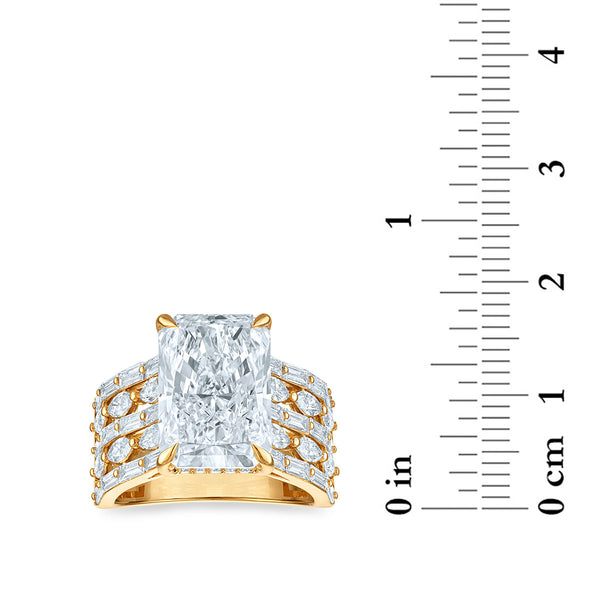 White Diamond Engagement Ring in 14KT Gold
