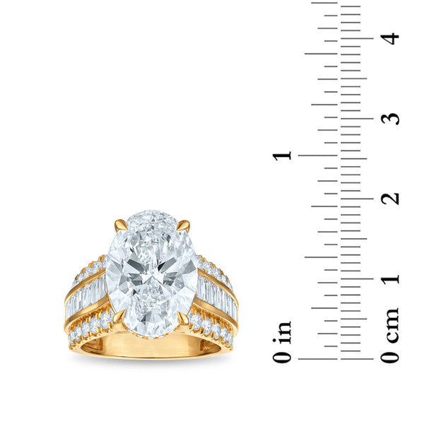 White Diamond Engagement Ring in 14KT Gold