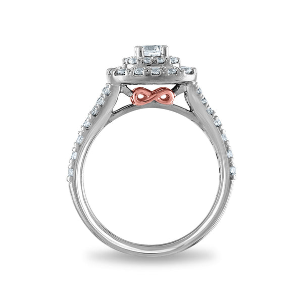 LoveSong 88 EcoLove 1 1/2 CTW Lab Grown Diamond Bridal Set Ring in 14KT White Gold