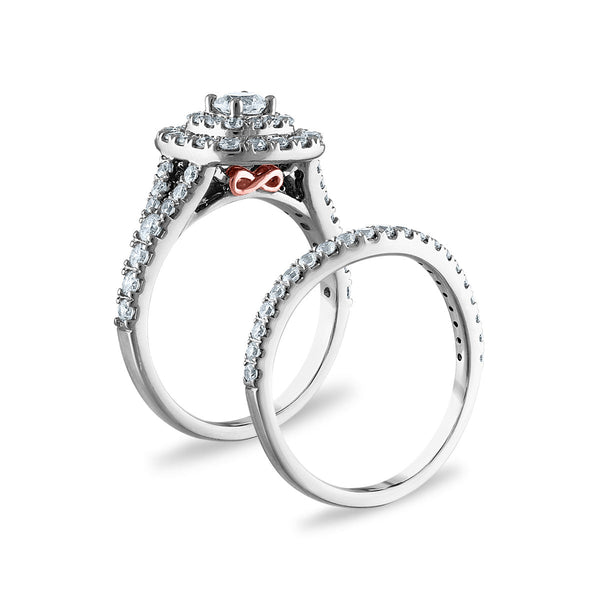 LoveSong 88 EcoLove 1 1/2 CTW Lab Grown Diamond Bridal Set Ring in 14KT White Gold