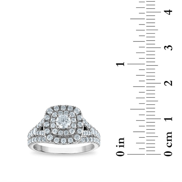 LoveSong 88 EcoLove 1 1/2 CTW Lab Grown Diamond Bridal Set Ring in 14KT White Gold