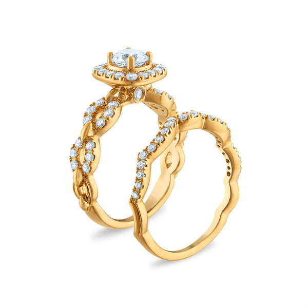 LoveSong EcoLove 1-1/2 CTW Lab Grown Diamond Bridal Set in 10KT Gold