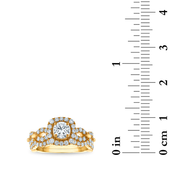 LoveSong EcoLove 1-1/2 CTW Lab Grown Diamond Bridal Set in 10KT Gold