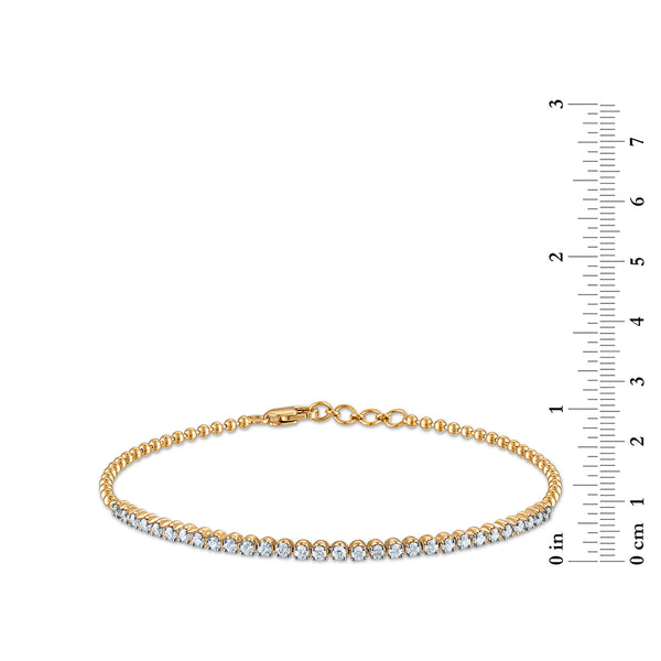 LoveSong 3/4 CTW Lab Grown Diamond 7-inch Bracelet in 18KT Gold Vermeil