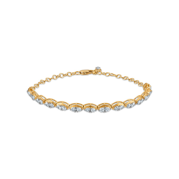 LoveSong 1-1/4 CTW Lab Grown Diamond 7-inch Bracelet in 18KT Gold Vermeil