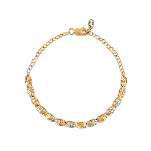 LoveSong 1-1/4 CTW Lab Grown Diamond 7-inch Bracelet in 18KT Gold Vermeil