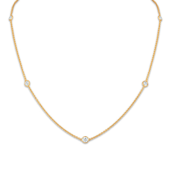 White Diamond Fashion Necklace in 925 Silver