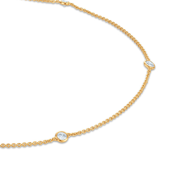 White Diamond Fashion Necklace in 925 Silver