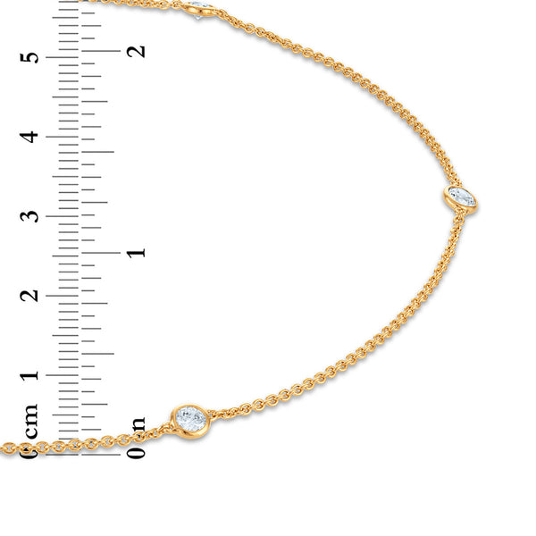 White Diamond Fashion Necklace in 925 Silver