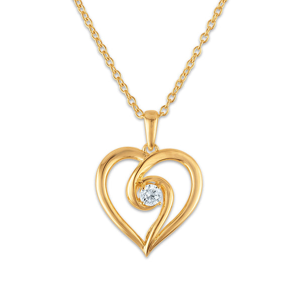 White Diamond Hearts & Symbols Pendant in 925 Silver