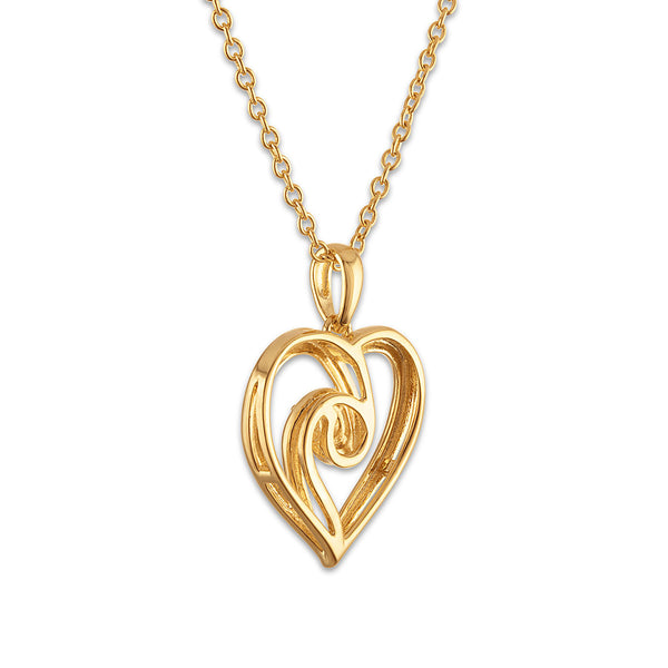 White Diamond Hearts & Symbols Pendant in 925 Silver