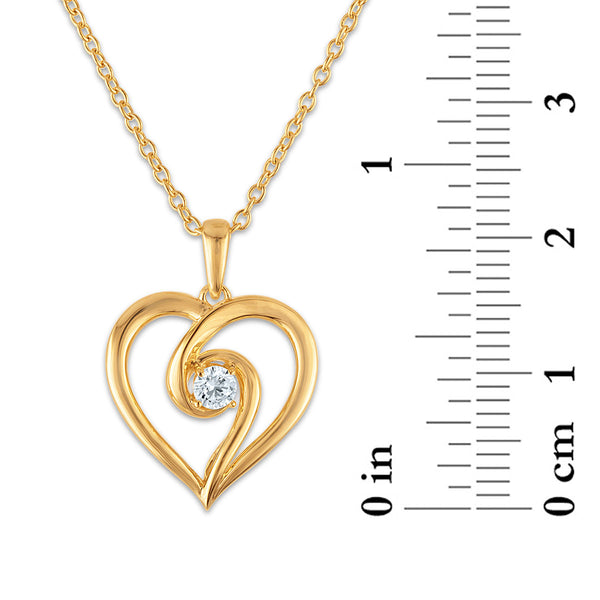 White Diamond Hearts & Symbols Pendant in 925 Silver