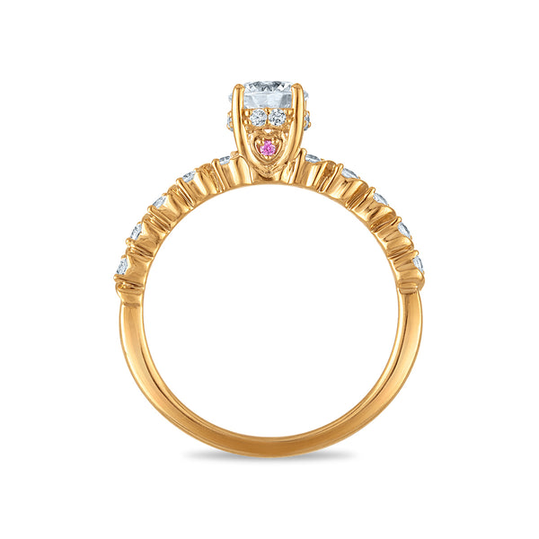 EcoLove Green Pure 1 CTW Lab Grown Diamond Bridal Set in 10KT Yellow Gold