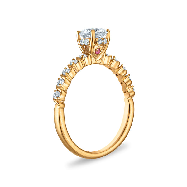 EcoLove Green Pure 1 CTW Lab Grown Diamond Bridal Set in 10KT Yellow Gold