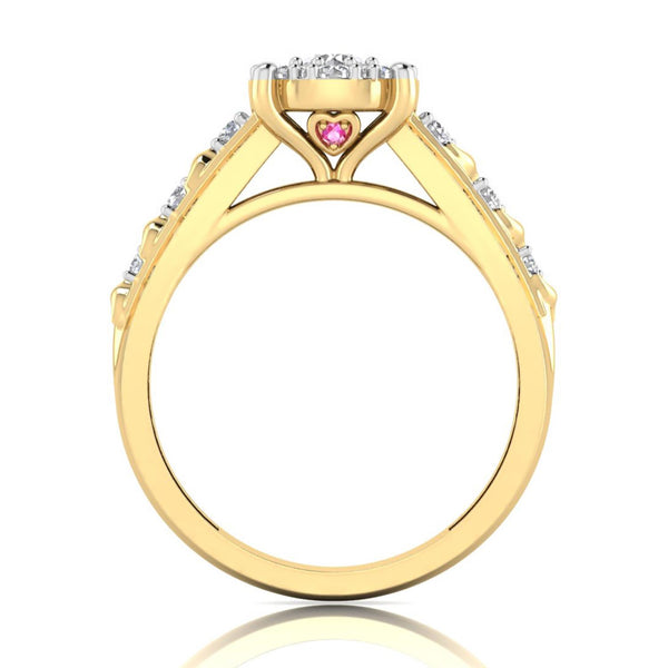 White Diamond Bridal Ring in 10KT Gold