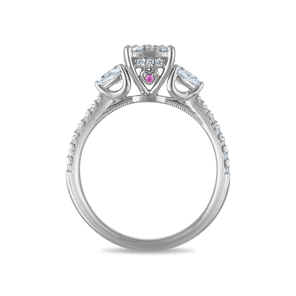 White Diamond Bridal Ring in 10KT Gold