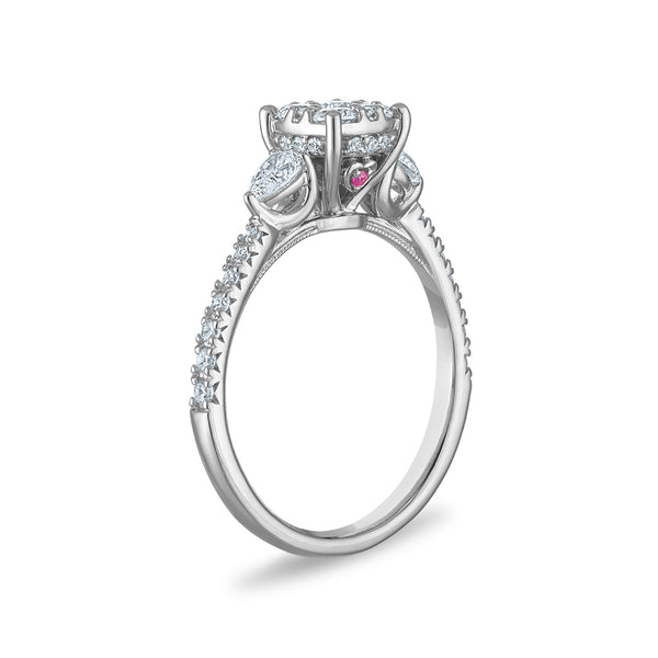 White Diamond Bridal Ring in 10KT Gold