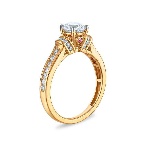 White Diamond Bridal Ring in 10KT Gold