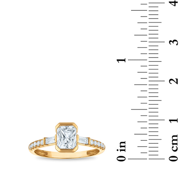 White Diamond Engagement Ring in 10KT Gold