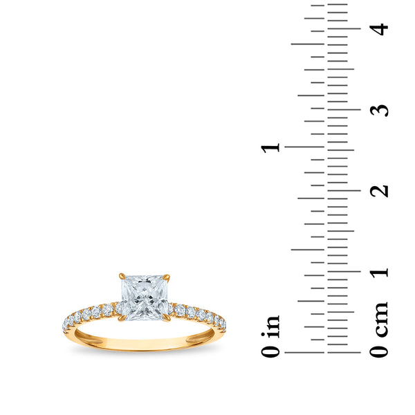 White Diamond Engagement Ring in 10KT Gold