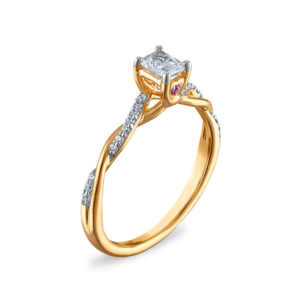 LoveSong EcoLove 3/8 CTW Lab Grown Diamond Promise Ring in 10KT Yellow Gold