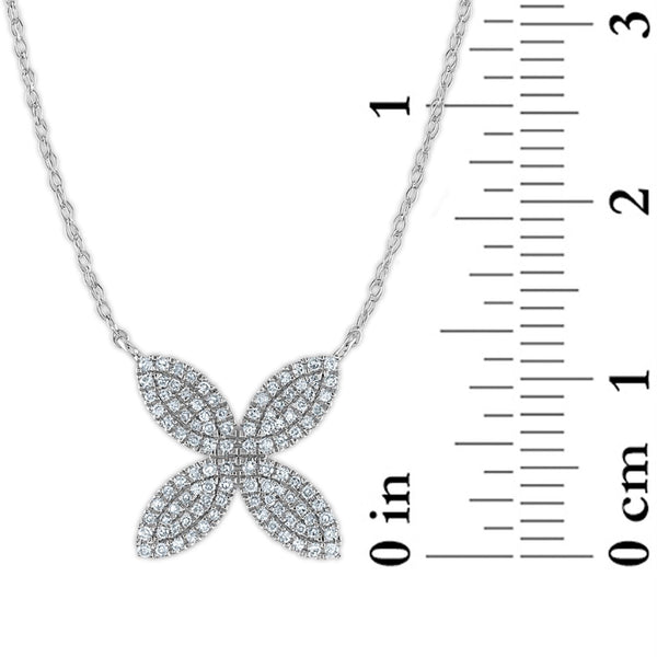 LoveSong 1/5 CTW Natural Diamond Fashion 18-inch Necklace in 10KT White Gold