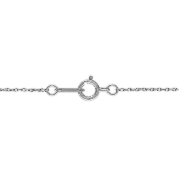 LoveSong 1/10 CTW Natural Diamond Fashion Musical Note 18-inch Pendant in 10KT White Gold