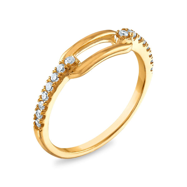 LoveSong 1/5 CTW Natural Diamond Ring in 10KT Yellow Gold