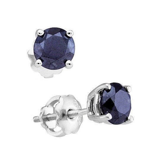 1/2 CTW Natural Diamond Solitaire Stud Earrings in 10KT White Gold